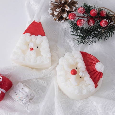 Kerstman Fresia Geurkaars Paraffine Was Rookvrij Kerst Decoratie Huisgeur Cadeau Tafelornament