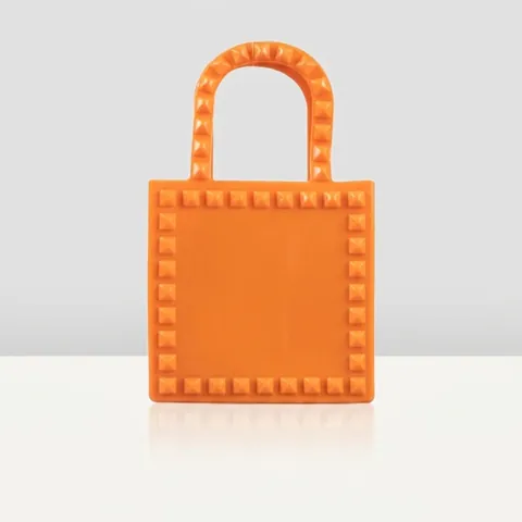 Borsa A Mano Da Donna Mini PVC Jelly Borchie Quadrata Moda Impermeabile Colore Solido Borsa Tendenza