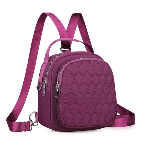 Bolso Bandolera Multiusos De Nailon Acolchado Ligero Impermeable Mochila Pequeña De Mano Para Mujer Viaje