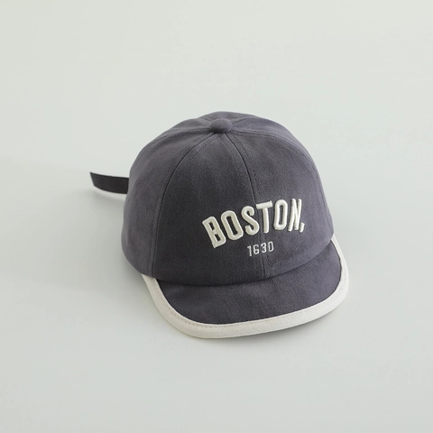 Baby Honkbalpet Met Zachte Klep Boston 1630 Borduurwerk Katoenmix Peuter Zonnehoed Verstelbare Pet Voor Baby Jongens Meisjes