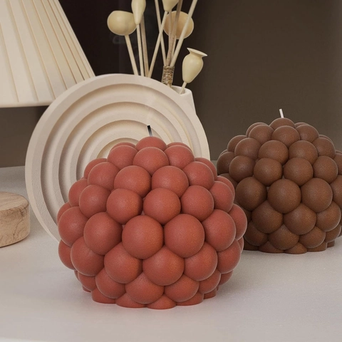 Flower Bubble Ball Silicone Candle Mold DIY Handmade Soap Plaster Resin Craft Making Tool Home Decor Gift
