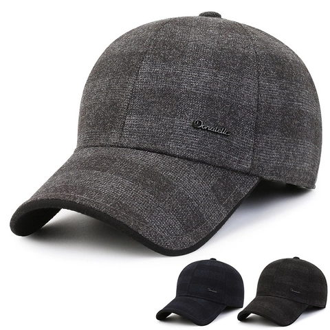 Berretto Da Baseball Invernale Da Uomo Con Paraorecchi Lana Calda Esterna Cappello Con Visiera Regolabile