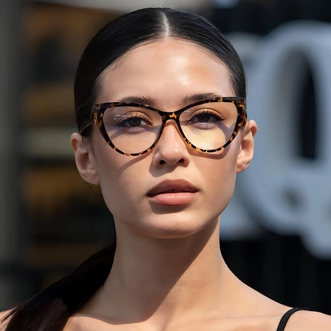 Women Cat Eye Anti Blue Light Blocking Glasses PC Frame Fashion Elegant Optical Eyeglasses Retro Butterfly Style