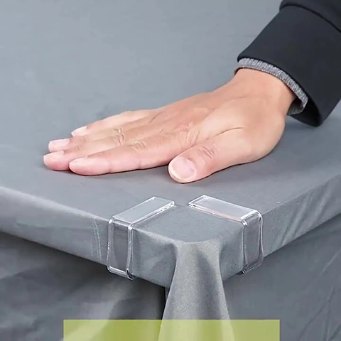 Pinces À Nappe Transparentes Support De Nappe En Plastique Antidérapant Pour Table À Manger Cuisine Mariage