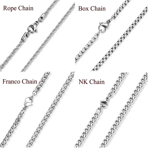 Collana A Catena In Acciaio Inossidabile Per Uomo Donna Acciaio Al Titanio Chiglia Serpente Scatola Corda Minimalista Punk