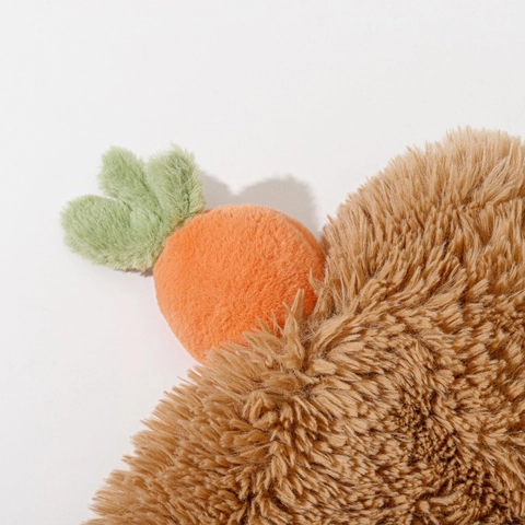 Cappello Alla Pescatora In Peluche Con Carota Cartone Animato Con Paraorecchie E Pompon Berretto Invernale Caldo Da Donna
