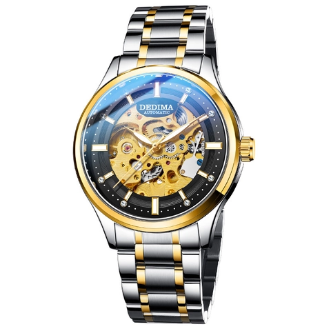 Men Automatic Mechanical Watch Skeleton Tourbillon Luminous Water Resistant Business Luxury Fashion