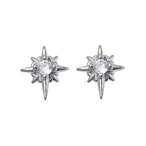 Minimalistische Legierung Sternen Stern Ohrstecker Mit 925 Sterling Silber Stift Strass Unisex Trendy High Street Schmuck