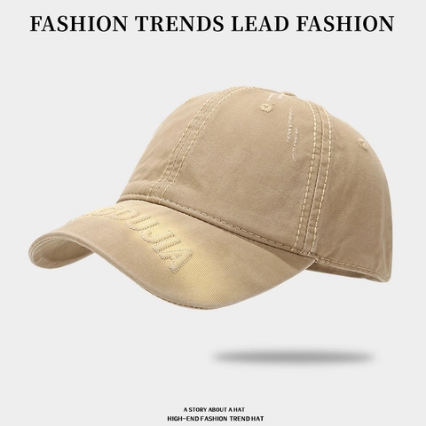 Casquette De Baseball Vintage Usée Avec Broderie Boucle Réglable Polyester Délavé Chapeau De Soleil Pour Hommes Femmes
