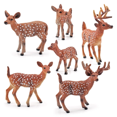 Realistische Witstaarthert Modellen Plastic Simulatie Bostuindieren Beeldjes Educatief Speelgoed Bureau Ornamenten
