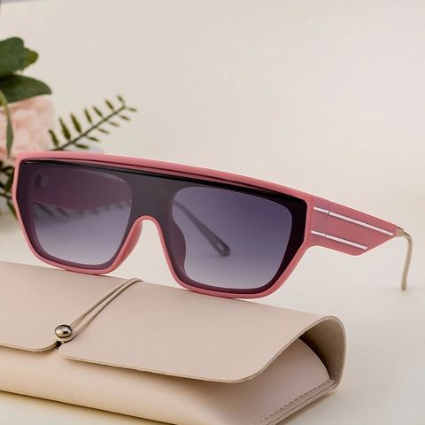 Oversized Shield Sunglasses Fashion Square PC Frame UV400 Protection Integrated Lens Outdoor Travel For Women Men