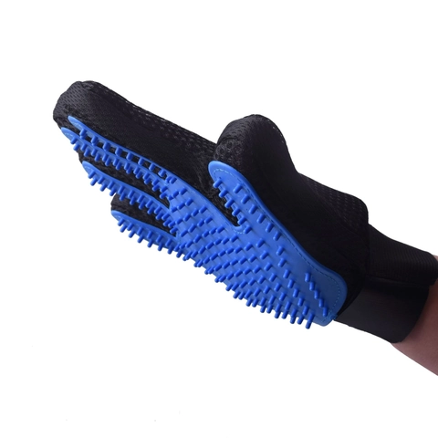 Pet Grooming Glove Silicone Hair Removal Massaging Brush For Cats Dogs Gentle Deshedding Washable Breathable Mesh