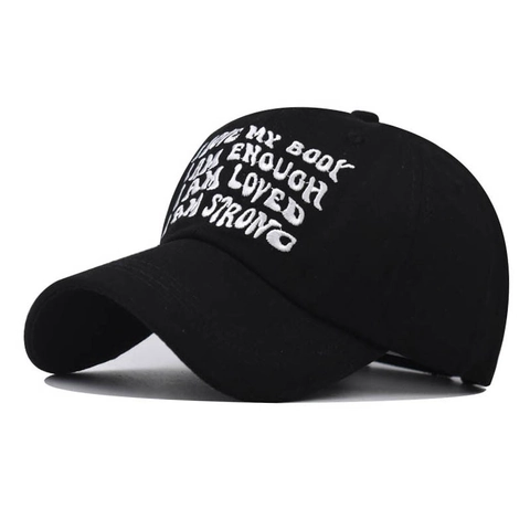 Baseball Cap Baumwolle Affirmation Stickerei Vintage Gewaschen Verstellbar Sonnenhut Unisex Outdoor Casual
