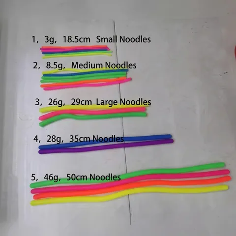 Stress Relief Elastic Monkey Noodles Colorful TPR Sensory Stretch String Toys For Kids And Adults