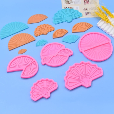 Stampo In Silicone A Forma Di Ventaglio Cinese Per Decorazione Torte Fondant Cioccolato Sapone Artigianale Resina DIY