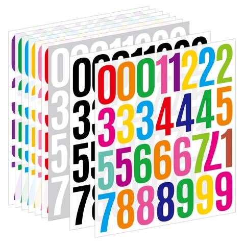 Adesivi Numerici In Vinile Impermeabili Autoadesivi Sagomati Per Cassetta Postale Armadietto Classificazione Colorata
