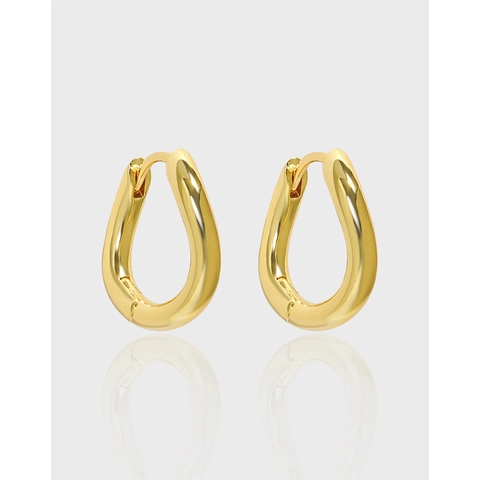 Minimalist 925 Sterling Silver Hoop Earrings For Women Irregular Line Geometric Huggie Earrings Cold Style Jewelry Accessory