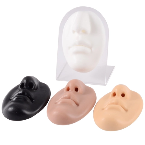 Silicone Body Piercing Practice Model Face Nose Lip Display Tool For Jewelry Presentation Realistic Texture