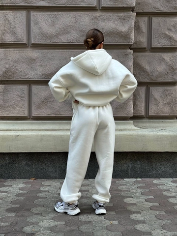 Donna Cotone Felpa Con Cappuccio E Pantaloni Sportivi Oversize Sportivo Streetwear Ricamo Giacca A Maniche Lunghe