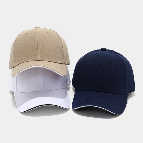 Berretto Da Baseball Poliestere Visiera Sandwich A Contrasto Regolabile Tinta Unita Cappello Da Sole All'aperto
