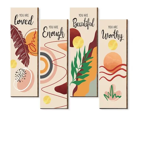 Targhe Decorative In Legno Citazioni Ispiratrici Boho Arte Astratta Decorazione Per Bagno Soggiorno