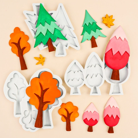Silicone Mold Tree Maple Leaf Shape For Cake Decorating Chocolate Baking DIY Candy Sugar Craft Cookie