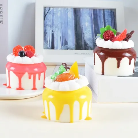 Simulation Artificial Cake Model PU Cream Dessert Realistic Food Photography Props Home Decor Window Display Showcase