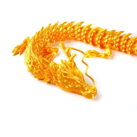 Dragon Divin Chinois Articulé Imprimé En 3D Joints Mobiles Flexible Ornement En Plastique PLA Décor De Bureau Cadeau