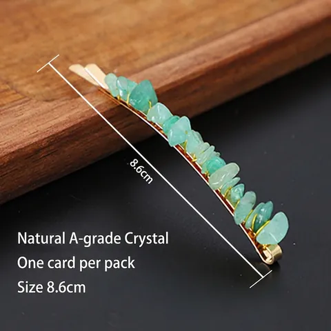 Natural Kristallstein Splitter Haarklammer Handgemachte Metall Bobby Pin Für Damen Mädchen Boho Stil Haarschmuck