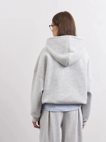 Sudadera Con Capucha Para Mujer De Puro Algodón Manga Larga Estampado Letras Vintage Bolsillo Canguro Pullover Oversize