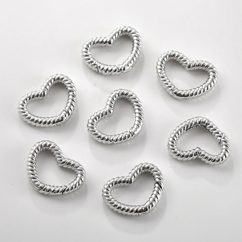 Cierres De Resorte De Corazón Y Óvalo De Latón Bañado En Oro 14K Conectores Para Fabricación De Joyas Collares