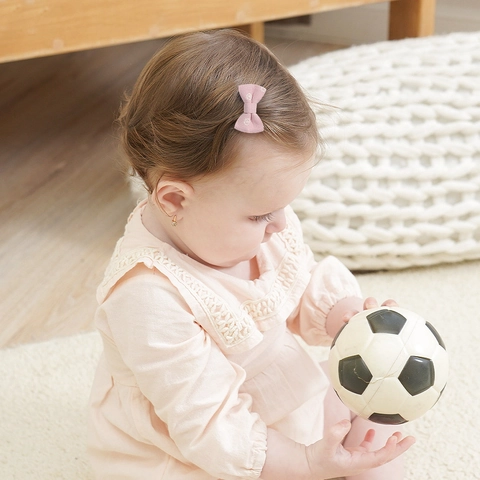 Embroidered Bow Hair Clips For Toddler Girls Sweet Floral Polyester Fabric Handmade Hairpin Accessory Fresh Style Clips