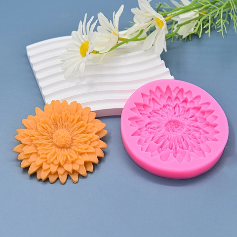 Sonnenblumenform Silikonform Backwerkzeug Fondant Schokolade Kuchenform Gänseblümchen Seifenherstellung