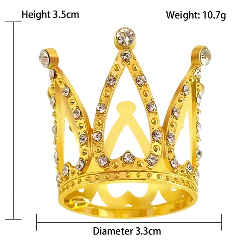 Mini Alloy Rhinestone Crown Cake Topper Hair Accessory Kids Birthday Party Wedding Decoration Small Elegant Tiara
