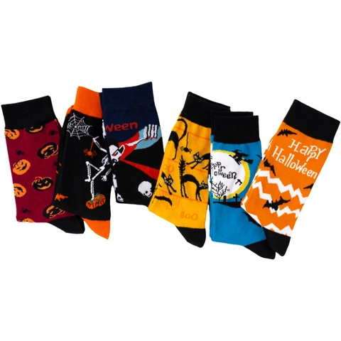 Halloween Sokken Katoen Grappig Pompoen Skelet Vleermuis Patroon Gebreide Halflange Sokken Unisex Feest Nieuwigheid