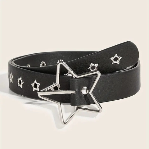 Riem Van PU Leer Met Sternieten En Stern Gesp Western Punk Stijl Mode Tailleband Voor Dames