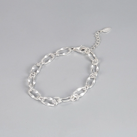 925 Sterlingsilber Lippen Gliederkette Armband Für Damen Trendy Hip Hop Stil Oval Kette Armband Personalisiert Schmuck