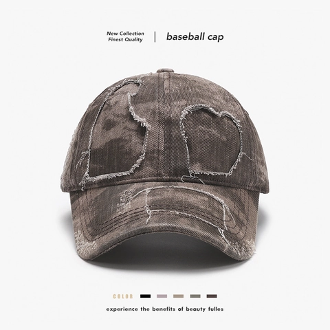 Cappello Da Baseball Vintage Lavato Cotone Strappato Regolabile Morbido Cappello Da Sole Esterno Retro Streetwear