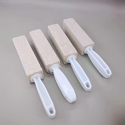 Toilet Cleaning Pumice Stone Brush Handle For Hard Water Stains Limescale Rust Removal Bathroom Bowl Tile Bathtub Scrubber