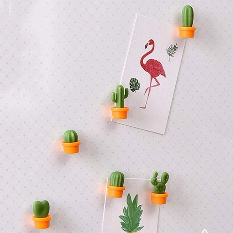 Magneti Da Frigorifero Mini Cactus 3D Pianta In Vaso Decorativa Calamita Da Frigo Plastica ABS Per Ufficio