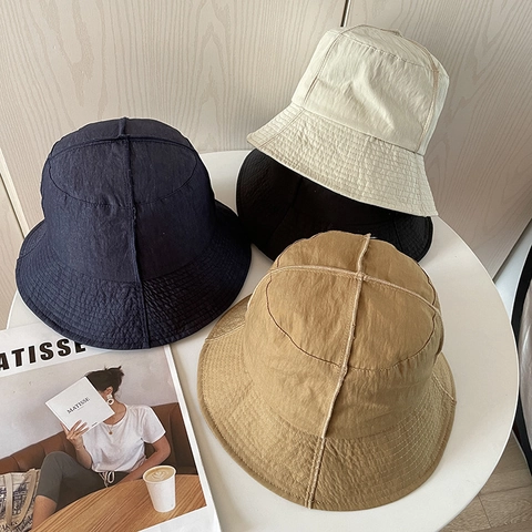 Cappello Alla Pescatora In Nylon Unisex Asciugatura Rapida Impermeabile Protezione Solare Pieghevole Minimalista Estate Viaggio Spiaggia
