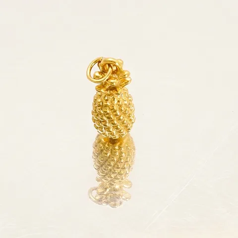 Ciondolo Charm Ananas Frutta Acciaio Inossidabile Placcato Oro 18K Accessorio Gioielli DIY Per Collana Bracciale Carino