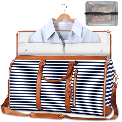 Borsa Da Viaggio Porta Abiti Convertibile Pelle PU Impermeabile Grande Capacità Pieghevole Per Abiti Con Borsa Per Scarpe