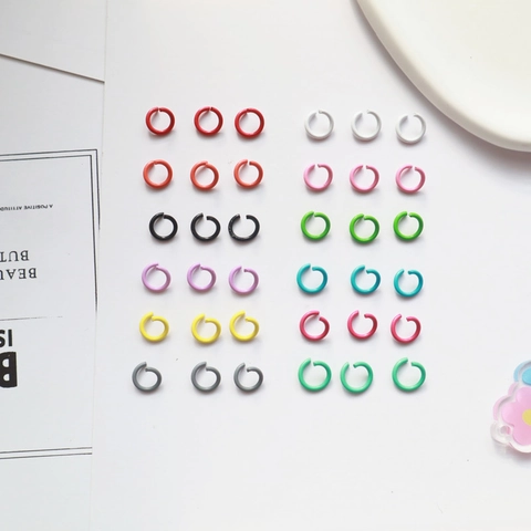 Colorful Lacquered Metal Open Jump Rings Round Connector Loops For DIY Jewelry Making Accessories Handcrafted Supplies