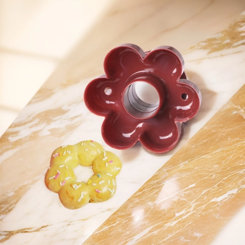 Kunststoff Donut Form DIY Teigschneider Blume Herz Rund Ananas Brot Kuchen Presse Backwerkzeug Neuheit