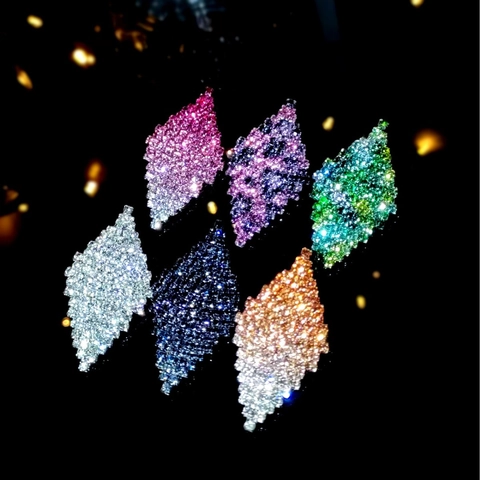 Geometric Rhombus Dangle Earrings With Sparkling Rhinestone Long Tassel Copper Wedding Party Jewelry For Women