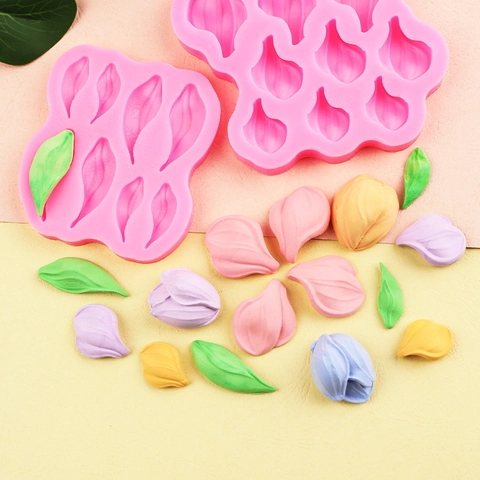 Blütenblatt Blatt Silikonform Fondant Tortendeko Werkzeug Schokolade Süßigkeiten Backen DIY Harz Ton Basteln