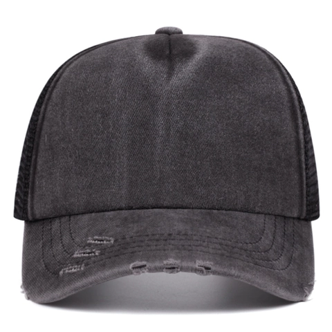Cappello Trucker Vintage In Cotone Lavato Rete Baseball Cap Traspirante Regolabile Retrò All'aperto Ombrellone