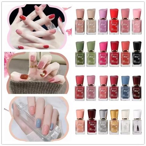Esmalte De Uñas De Secado Rápido Larga Duración No Pelable A Base De Aceite Brillante Mate Purpurina Manicura Mujeres