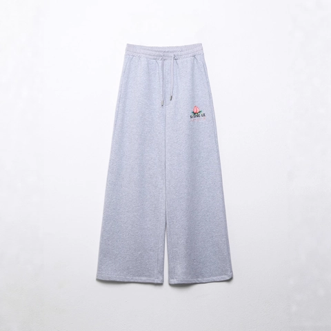Damen Sweatshirt Und Hose Baumwollmischung Pfirsichdruck Rundhals Lässig Streetwear Loungewear Bequem
